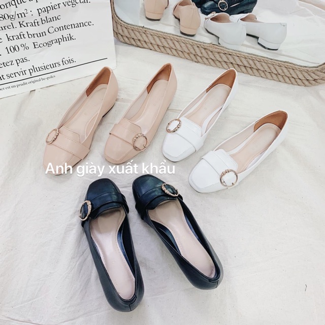 GB30/Giày moca da mềm khoá tròn mũi vuông ( ảnh thật, kèm video) | BigBuy360 - bigbuy360.vn