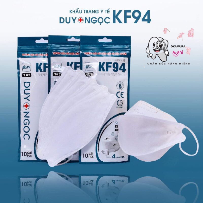 Khẩu trang KF94 4 Lớp DUY NGỌC Mask chống Bụi Mịn Và Kháng Khuẩn Công Nghệ Hàn Quốc , đạt tiêu chuẩn ISO hàng loại 1