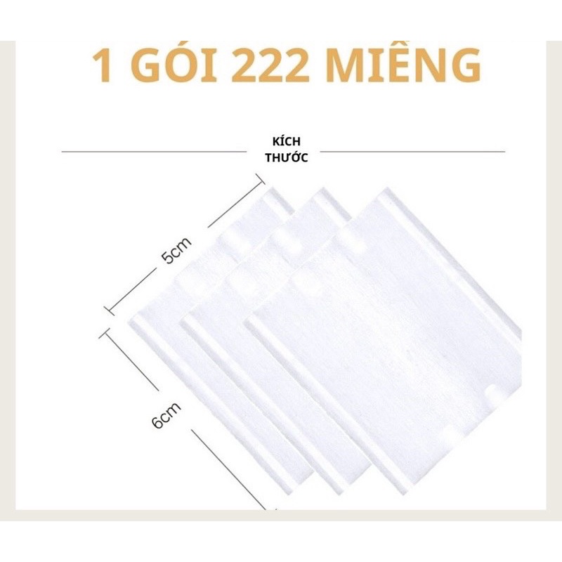 Bông tẩy trang 3 lớp Cotton Pads Túi 222 miếng 2021