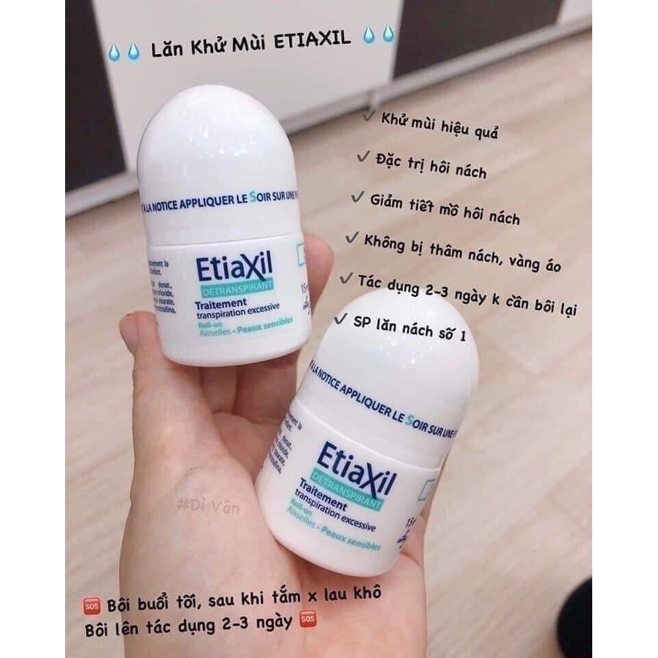 Lăn khử mùi Etiaxil khử mùi mồ hôi hiệu quả - Lăn nách Etiaxil Pháp 15ml Chính Hãng