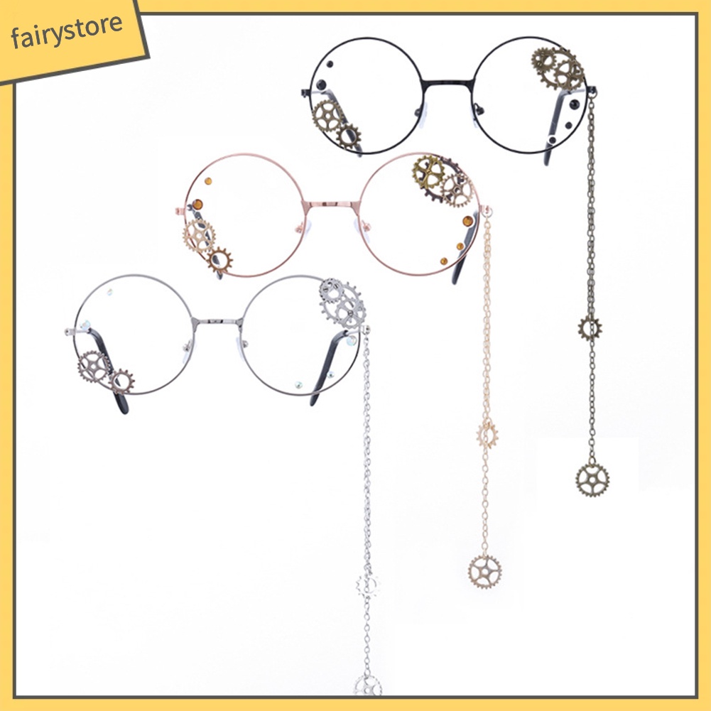 Mắt Kính Gọng Tròn Phong Cách Punk Dành Cho Nam Và Nữ