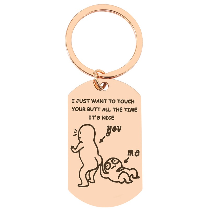 Flgo Móc Khóa In Chữ Let Me for Touch Your Butt Forever Vui Nhộn Dùng Làm Quà Tặng Sinh Nhật