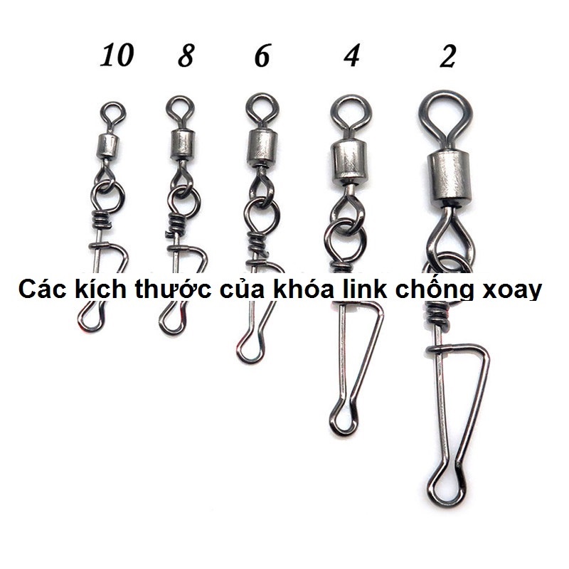 Khóa Link , Ma Ní chống xoắn cao cấp ( set 10 cái ) chất liệu thép Nhật , Không Gỉ ( đồ câu coye )