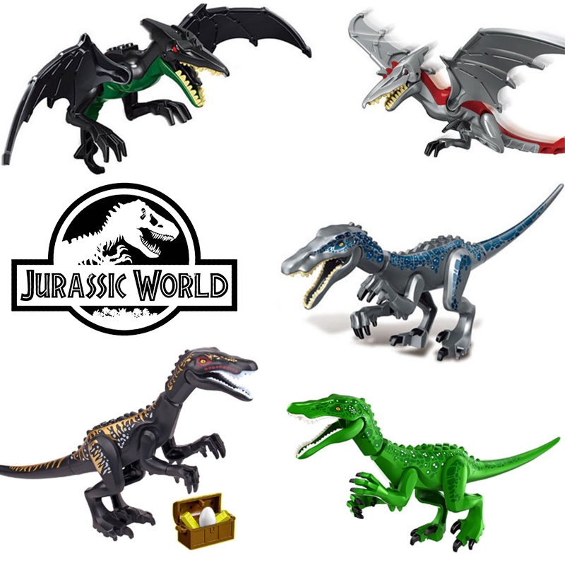 5styles Jurassic Park Dinosaur Baryonyx Figures Building Blocks Toy Assemble Kids Toys