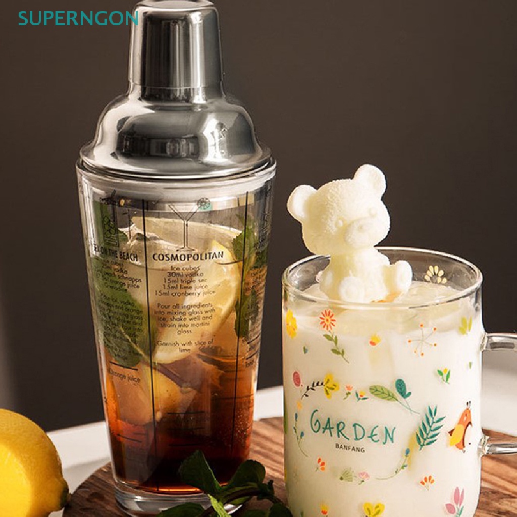 Khuôn Silicon Làm Đá Hình Gấu Hoạt Hình 3D Dễ Sử Dụng