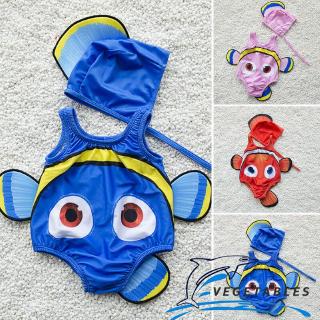 Bộ Đồ Bơi Một Mảnh Hình Cá Vàng Dễ Thương Cho Bé Gái
