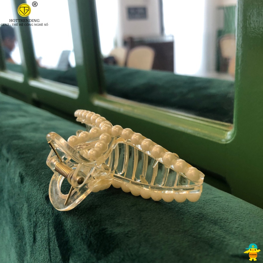 Kẹp tóc càng cua ngọc trai nhân tạo kiểu dáng hàn quốc KC05 dành cho tóc ngắn dài phong cách Vintage