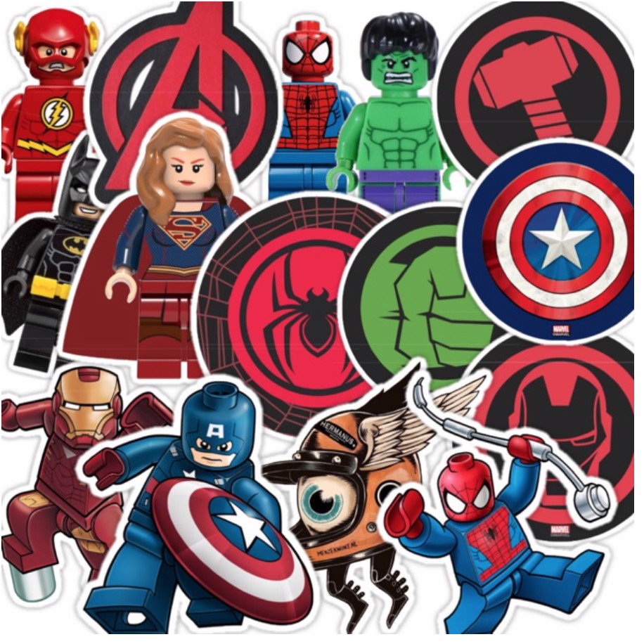 Set 50 chiếc sticker siêu anh hùng avenger HOT TREND 2020