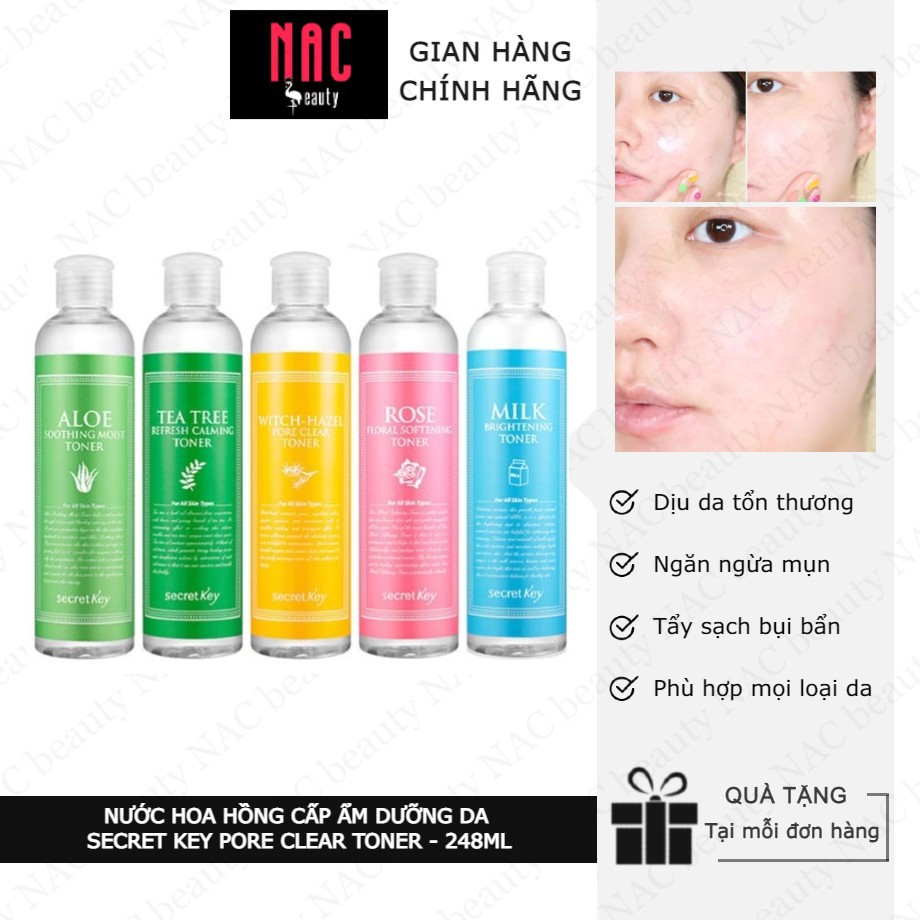 Nước hoa hồng dưỡng da Secret Key Toner 248ml