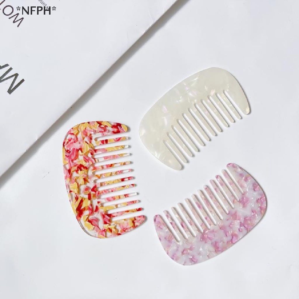 Lược Chải Tóc Acetate Mini Bỏ Túi Chống Tĩnh Điện Phong Cách Vintage