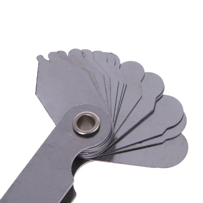 SUN 32pcs/set R1-6.5A7C10 Stainless Steel Radius Gauge Fillet Gauge Sample R Gauge with 1-6.5 Blades
