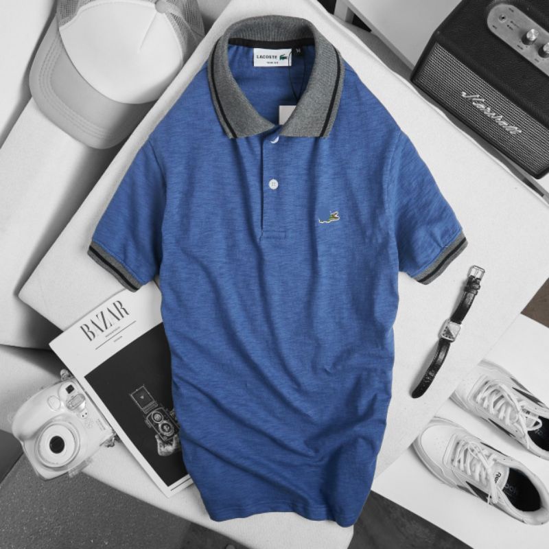 [90-110kg] Áo thun nam polo có cổ vải thun cotton trơn 9 màu