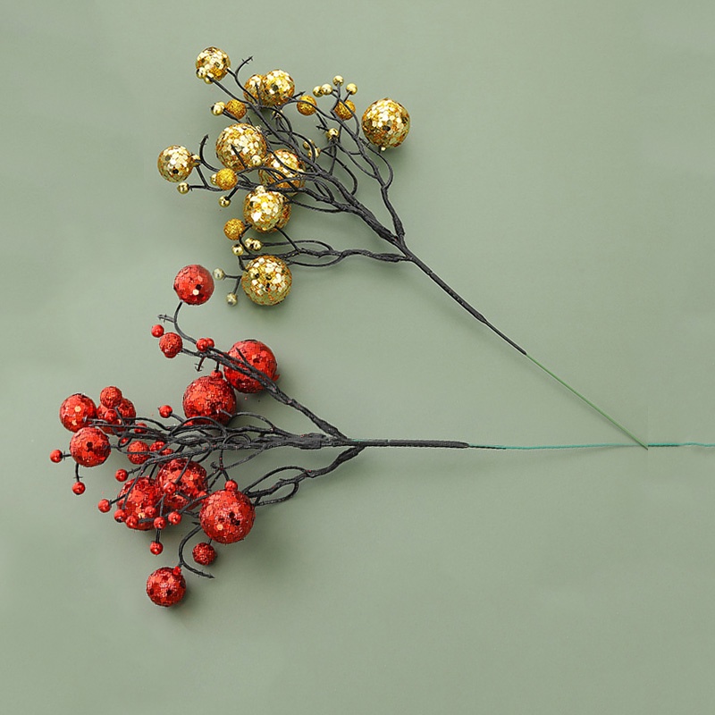 Cành cây quả mọng giả trang trí dịp Giáng sinh tiện lợi