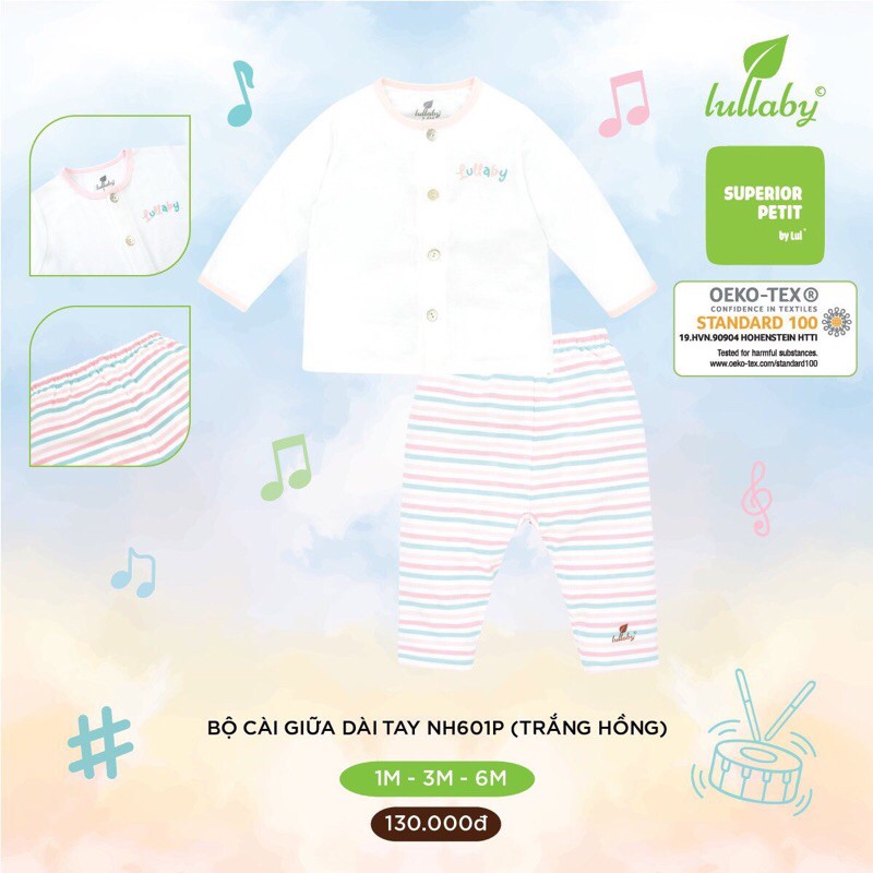 Bộ dài Lullaby sơ sinh chất petit