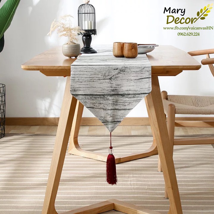 KHĂN RUNNER MARY DECOR - VÂN GỖ KR-E10