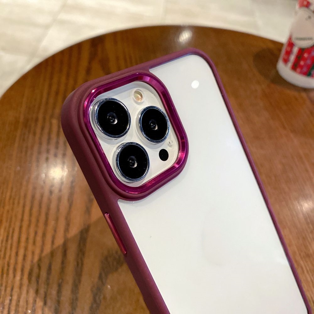 Ốp Điện Thoại iPhone 14 13 12 11 Pro Max plus 14 promax Acrylic Khung Kim Loại Chống Sốc Cao Cấp Cho