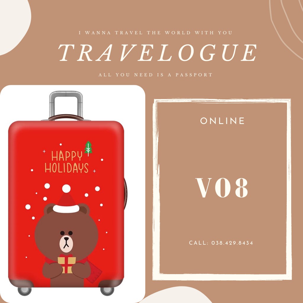 Vỏ bọc vali - Áo trùm vali - Bao vali chống trầy xước ❤️FREESHIP ❤️ ORDER ❤️