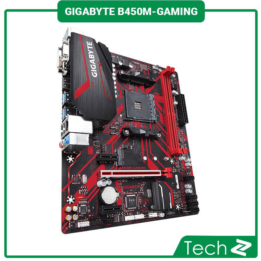 Mainboard GIGABYTE B450M Gaming (AMD B450, Socket AM4, m-ATX, 2 khe RAM DDR4)