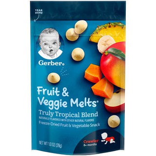 Sữa chua khô Gerber vị Truly Tropical Blend 28g