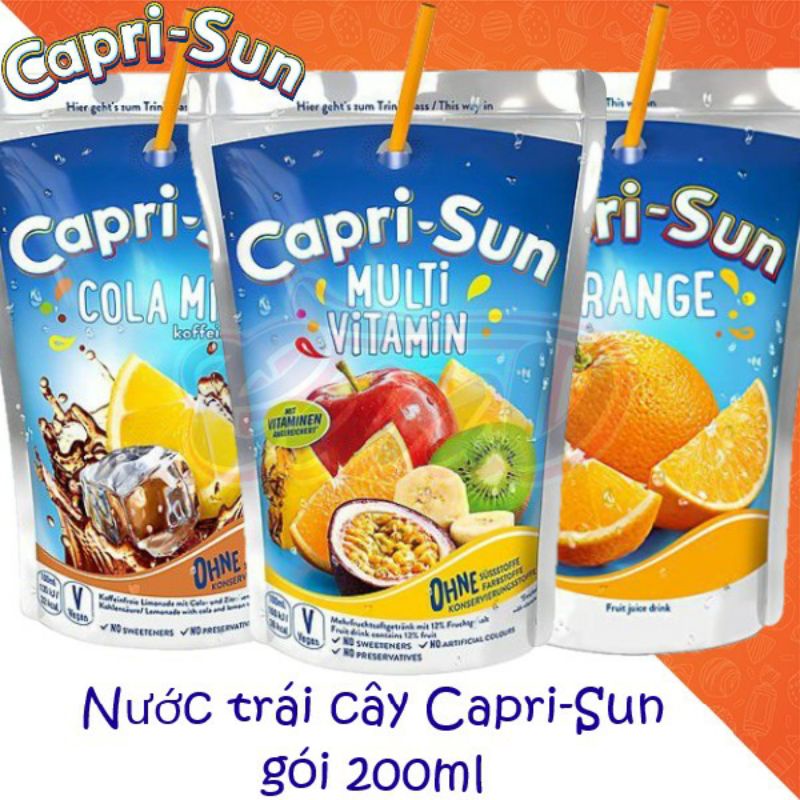 [5 Vị] Nước Trái Cây Capri- Sun 200ml Bổ Sung Vitamin, Tăng Đề Kháng Cho Cơ Thể