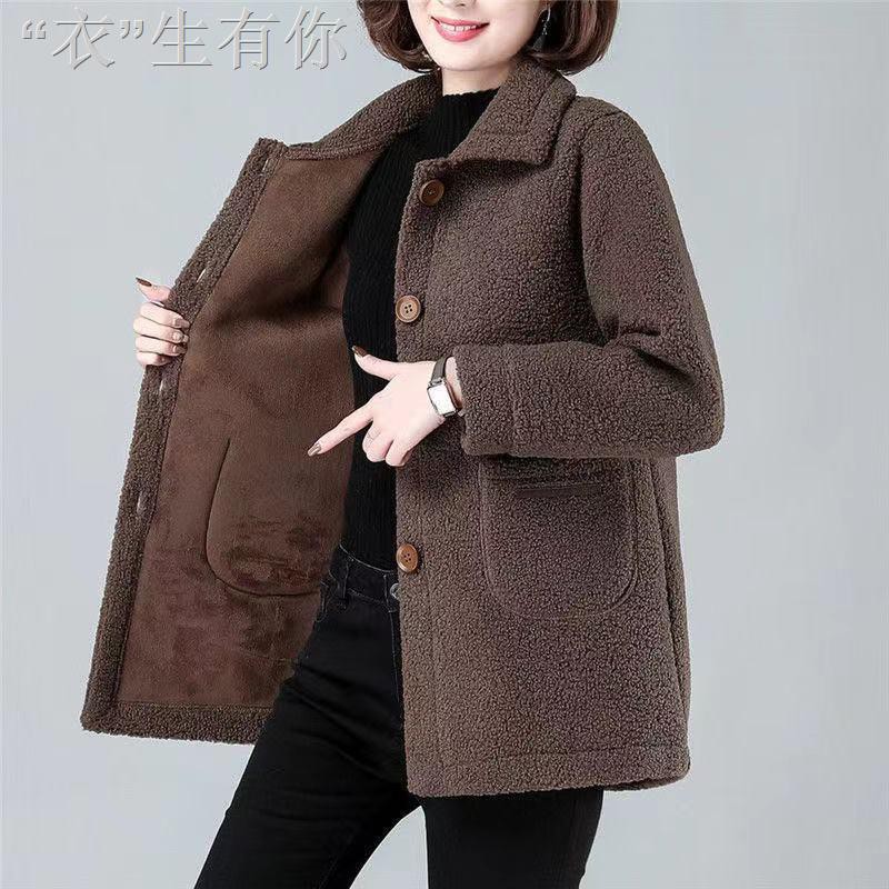 Áo Khoác Vải Lông Cừu Thời Trang Mùa Đông Cho Phụ Nữ Trung Niên 40-50 Tuổi | BigBuy360 - bigbuy360.vn