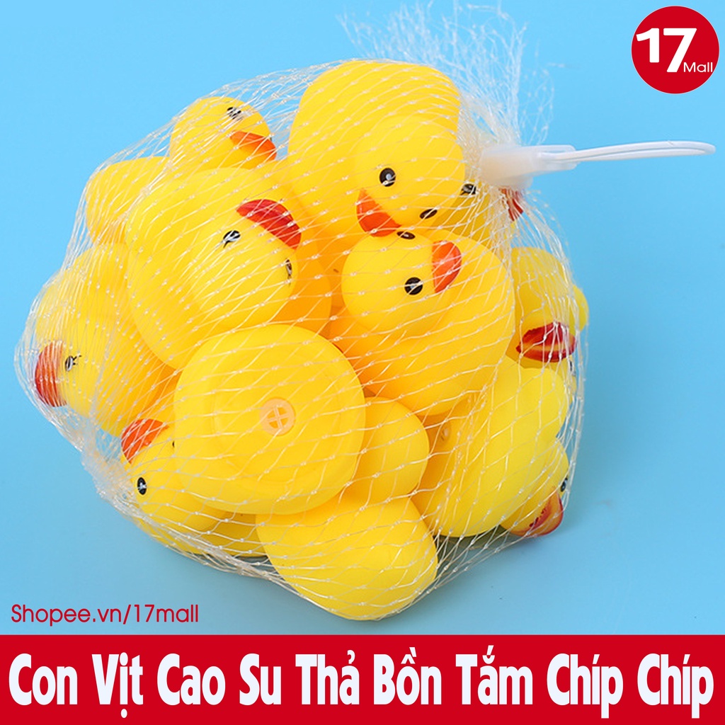 Con vịt cao su thả chậu tắm bóp kêu chíp chíp, cùng bé yêu vui vẻ đi tắm 🛒17Mall