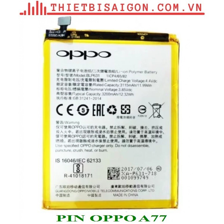 PIN OPPO A77