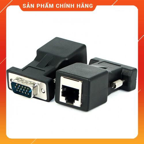 (Có sẵn) Đầu chuyển VGA sang RJ45 CAT5 CAT6-30M ( 2 chiếc) _Siêu rẻ