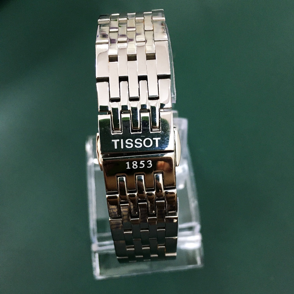 [ĐÚC ĐẶC] Dây đồng hồ kim loại Tissot mắt đúc đặc 1853 full size 19/20mm 2 màu trắng, demi vàng