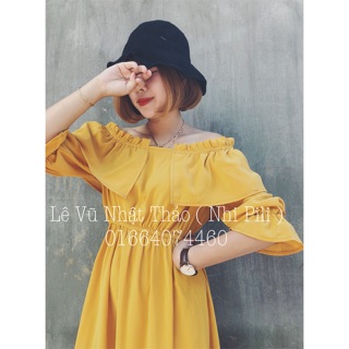 Đầm trễ vai bèo thiết kế