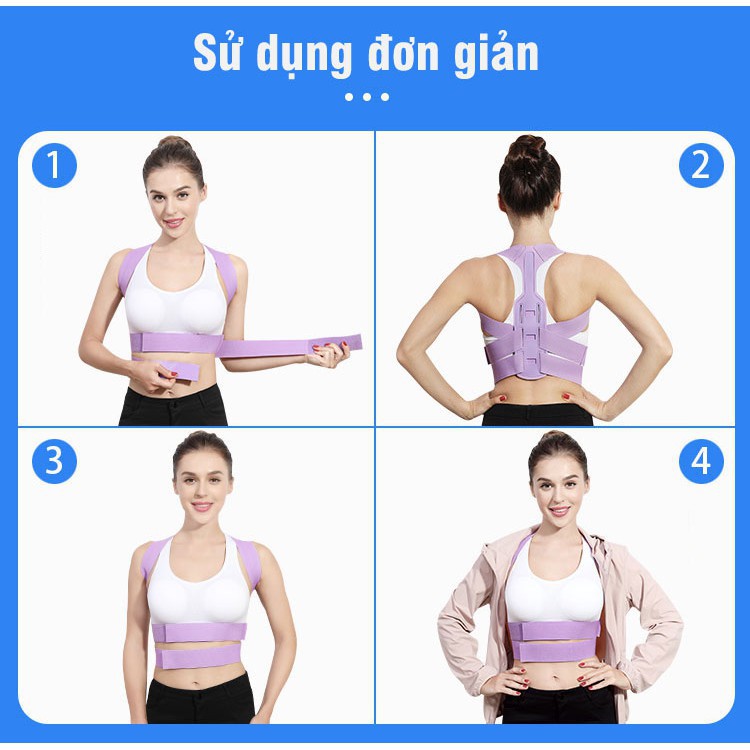 Đai Chống Gù, Đai Đeo Giúp Thẳng Lưng Dành Cho Người Lớn, Giúp Đứng Thẳng, Dáng Đi Đẹp, Giảm Áp Lực Lên Cột Sống