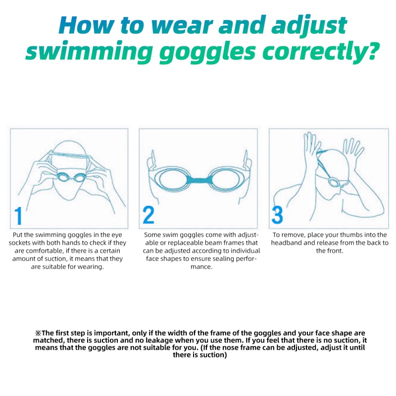 Kính bơi HdoorLink bằng silicone chống tia cực tím chống nước có thể điều chỉnh cho nam nữ