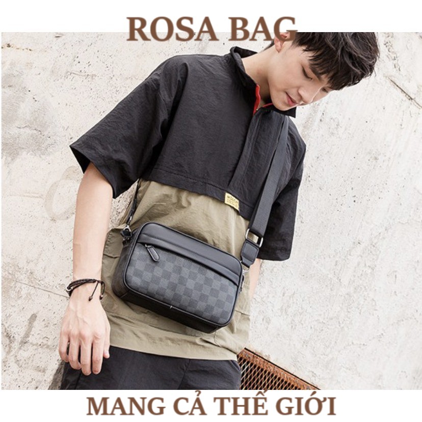 Túi đeo chéo nam túi đeo chéo nam caro lớn túi nam nhiều ngăn đựng vừa IPAD A4 ĐI LẠI tuideocheonguc Mys Bag - tx-0016