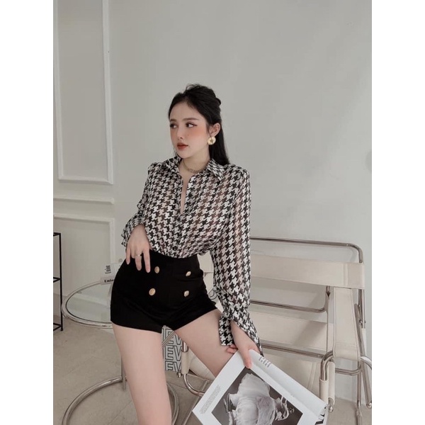 Áo sơ mi lụa tằm sọc hot girl sang chảnh (ảnh và clip thật shop tự quay)