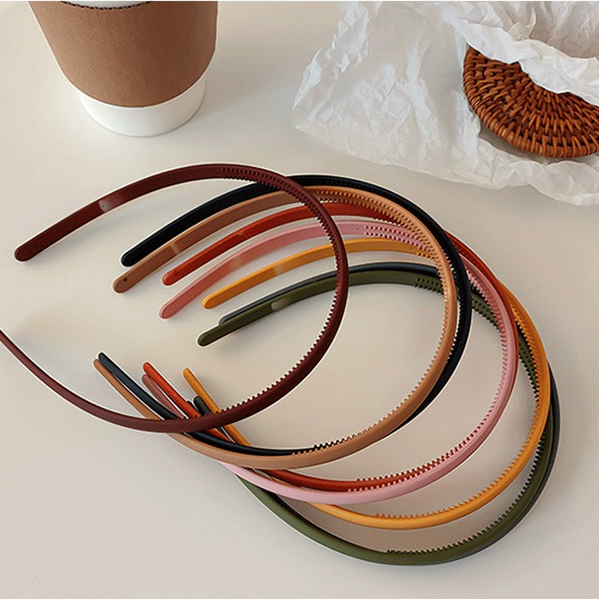 Cài Tóc Nhựa Màu Trơn Xinh Xắn Cho Nữ （Hairband）