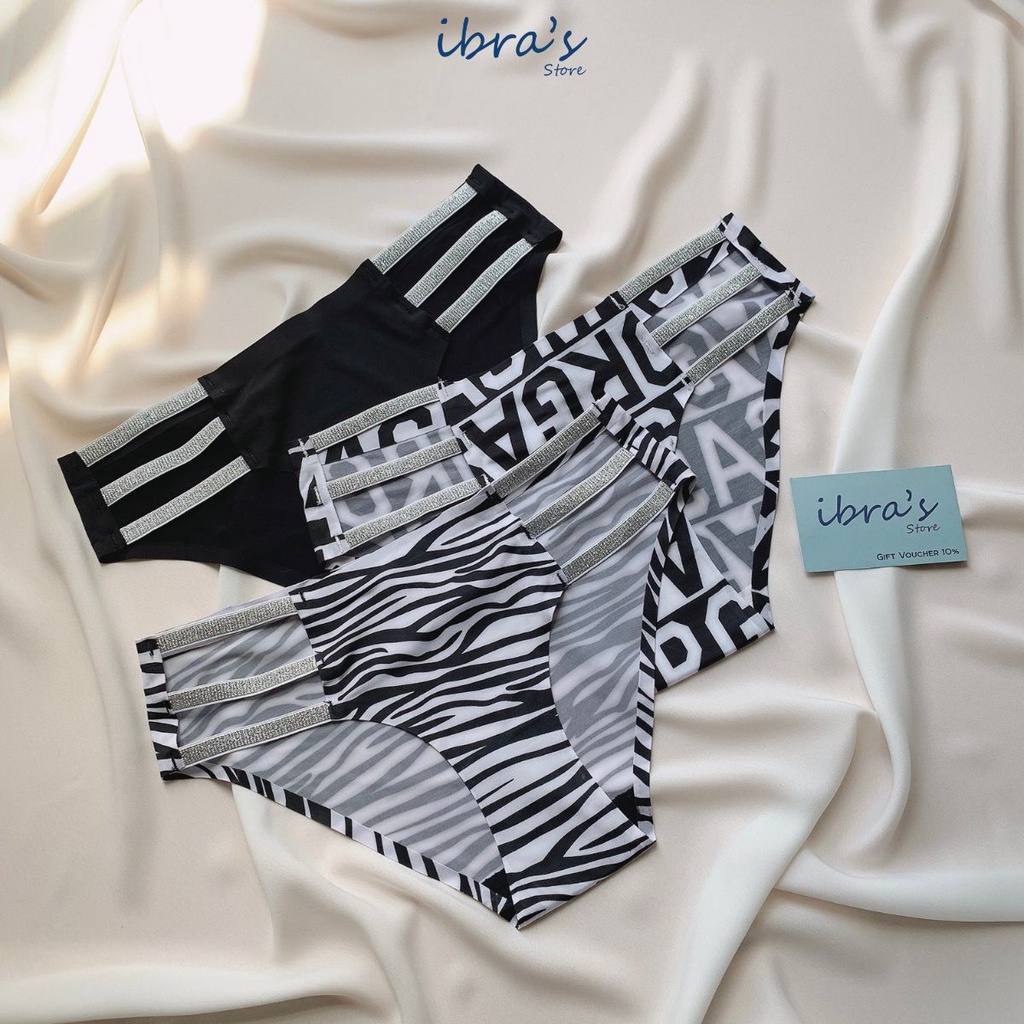 Quần Lót Nữ Cạp Thấp Sexy IBRA'S STORE Quyến Rũ Họa Tiết Gợi Cảm, Quần Lót Nữ Thun Lạnh Dây Chéo Hông IBRA I136