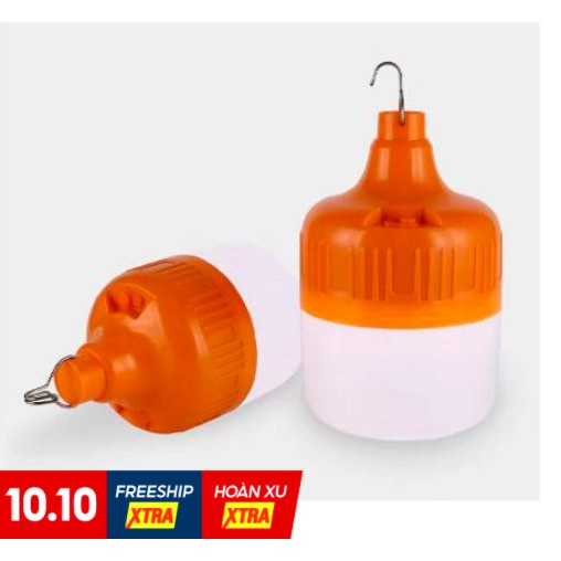 Bóng Đèn Trụ Sạc Tích Điện Led V51 Móc Treo - Sáng Liên Tục 5 đến 10h - Bóng Trụ Led Tích Điện Blub