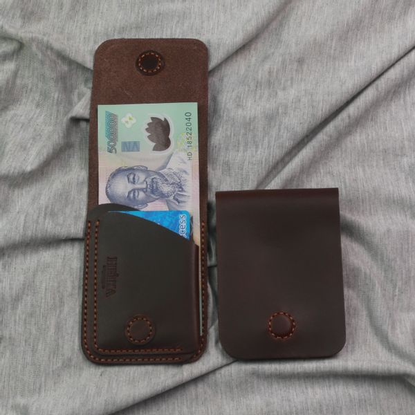 Ví nam mini AD14, ví sen da bò cao cấp, bóp nam thiết kế nhỏ gọn đơn giản, bảo hành da 06 tháng - Adonis Leather