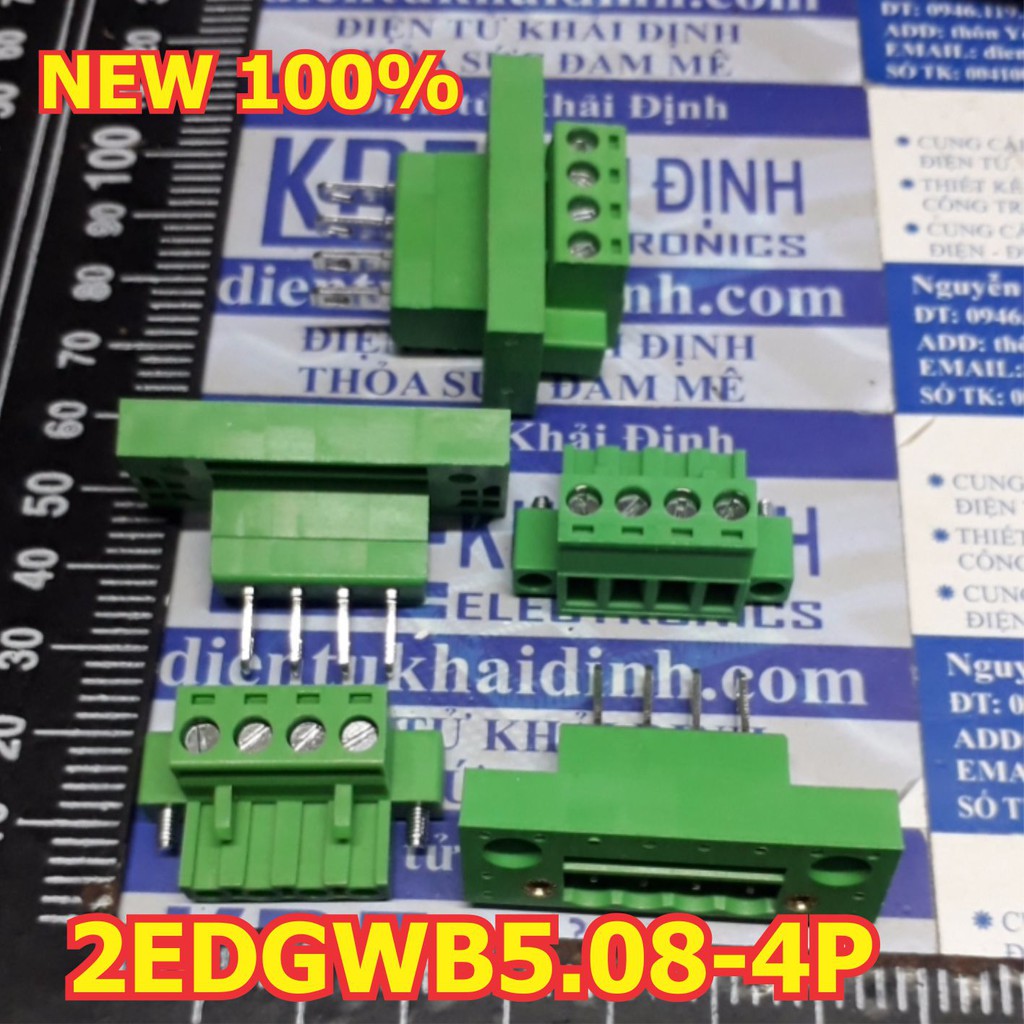 DOMINO TERMINAL ĐẦU NỐI 2EDGWB5.08 lỗ vít cố định 5.08MM ĐẦU ĐỰC + CÁI 2P/3P/4P/5P/6P kde2215