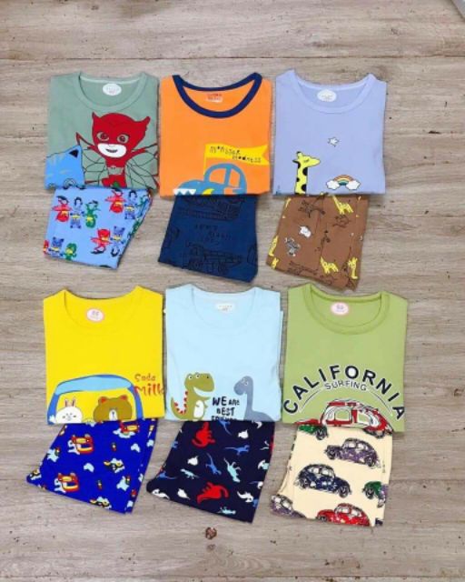 BỘ COTTON XUẤT HÀN TAY DÀI CHO BÉ