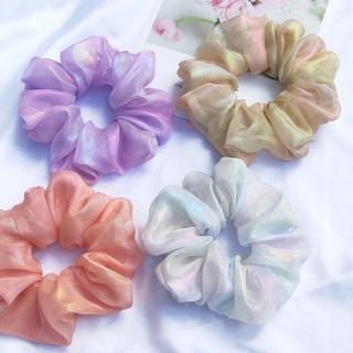 Dây buộc tóc Scrunchies tơ phản quang
