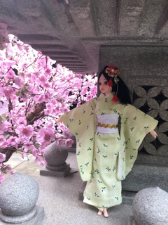 Yukata búp bê Bjd 30cm