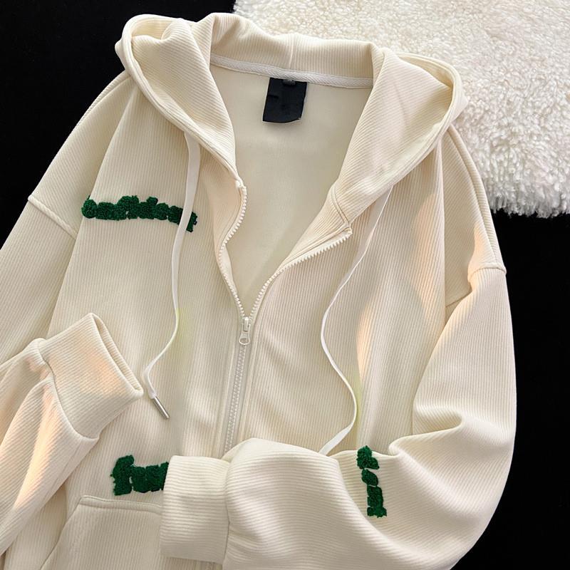 Áo Khoác Nỉ Có Mũ Trùm Dáng Rộng Phong Cách Hip Hop Đường Phố Mỹ Thời Trang Xuân Thu Dành Cho Bạn Nữ