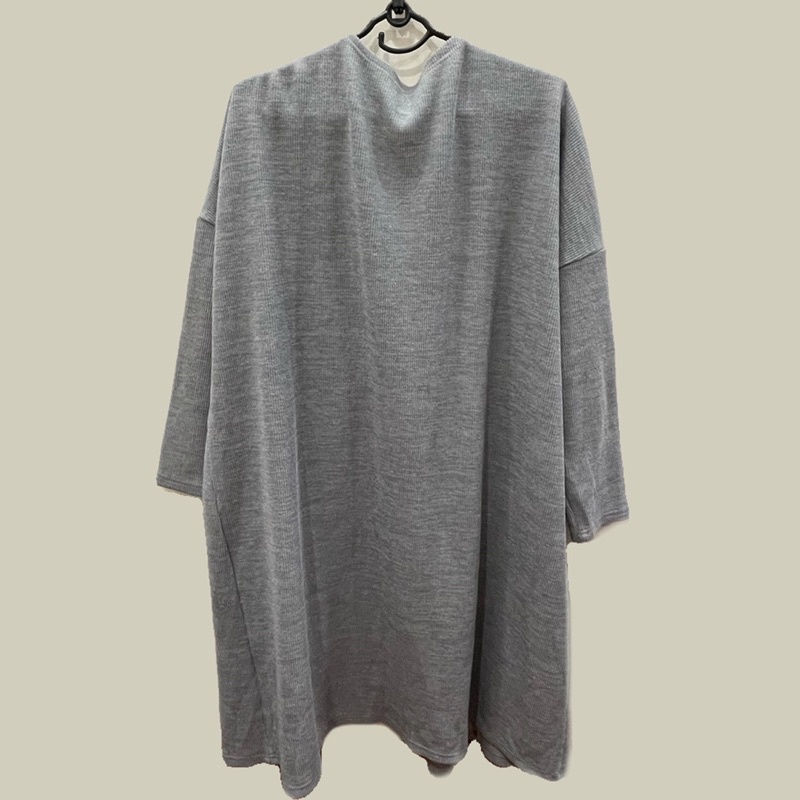 Áo cảdigan dáng dài màu xám phong cách thu đông ulzzang | BigBuy360 - bigbuy360.vn