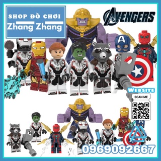 Đồ chơi Xếp hình Captain America - Black Widow Hulk - Rocket Racoon - Iron Man - War Machine Minifigures POGO PG8251