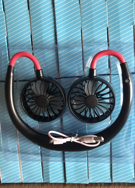 Quạt mini đeo cổ siêu mát kèm ảnh thật | BigBuy360 - bigbuy360.vn