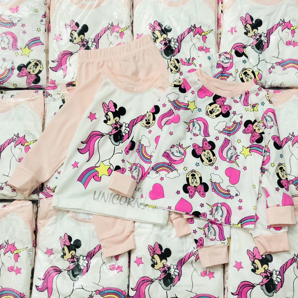 Set 2 Bộ Dài Tay Mickey Pony Hình In Sắc Nét Cho Bé Gái  - Jumping Beans Official Store