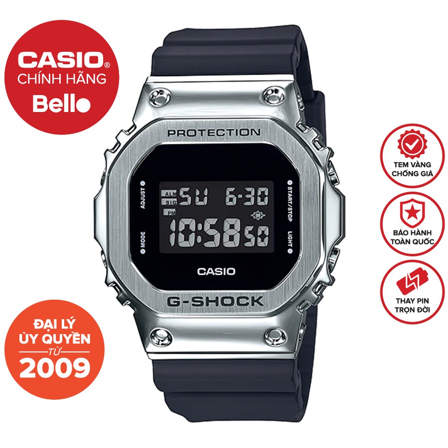 Đồng hồ Nam Dây Nhựa Casio G-Shock GM-5600-1 chính hãng bảo hành 5 năm Pin trọn đời