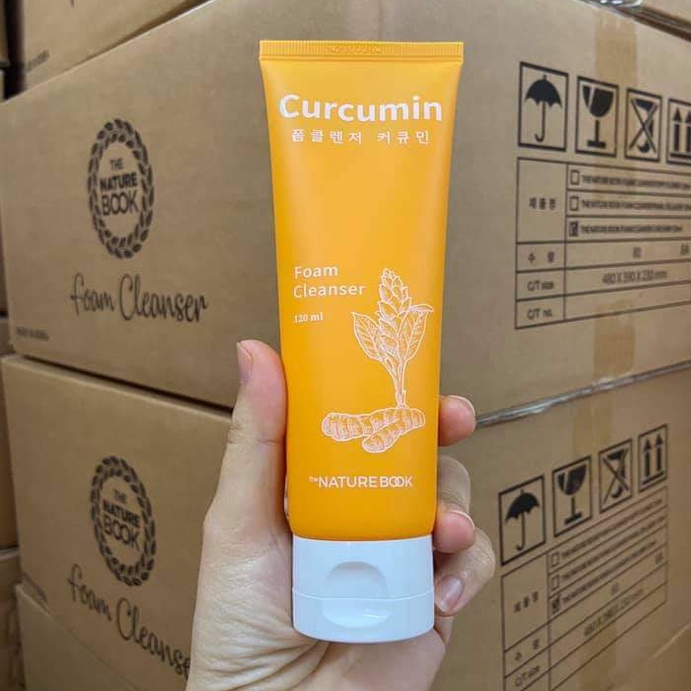 Sữa rửa mặt nghệ dành cho da dầu,da mụn làm sạch da,dưỡng ẩm chính hãng The Nature Book 120ml.