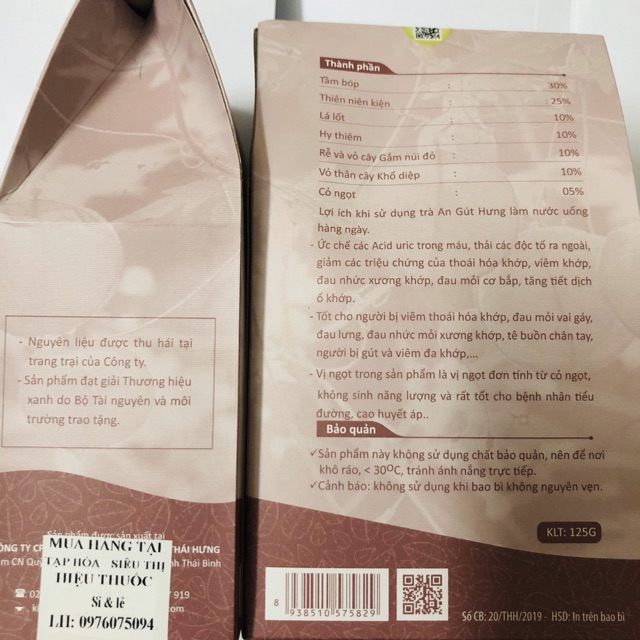 Trà an gút hưng giảm cơn đau do gút Thái Hưng, trà thảo dược thiên nhiên cho người bị gout | BigBuy360 - bigbuy360.vn